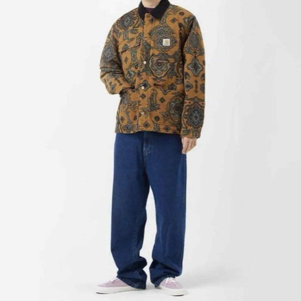Carhartt Wip Paisley Tapestry Design Print Michigan Coat Jacket - Picture 6 of 12
